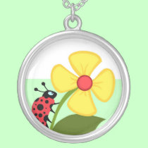 Ladybug Flower necklaces