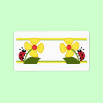 Ladybug Flower labels