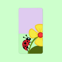 Ladybug Flower labels