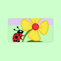 Ladybug Flower labels