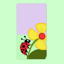 Ladybug Flower labels