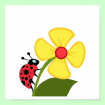 Ladybug Flower posters