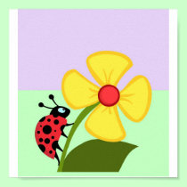 Ladybug Flower posters