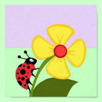 Ladybug Flower posters