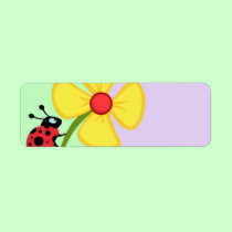 Ladybug Flower labels