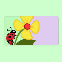 Ladybug Flower labels
