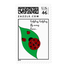 Ladybug fly away home stamp - Customized