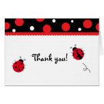 Ladybug Folded Thank you Note Cards