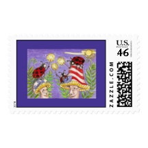Ladybug Fourth of July Stamp