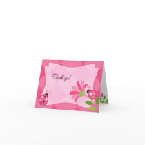 LADYBUG GARDEN Folded Thank you note Card