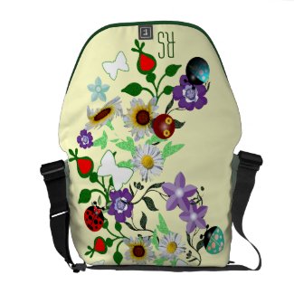 Ladybug Garden monogrammed rickshawmessengerbag