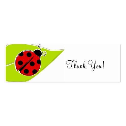 Ladybug Gift Tags Business Card Templates (front side)