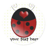 Ladybug Gifts Round Stickers
