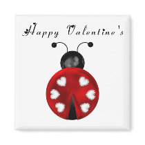 Ladybug Happy Valentine's magnets by SweetRascal Ladybug Happy Valentine's magnets