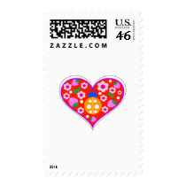 ladybug heart postage stamp