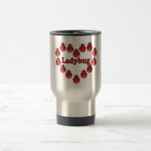 Ladybug Heart Travel Coffee Mug