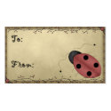 Ladybug Holiday Gift Tags business cards