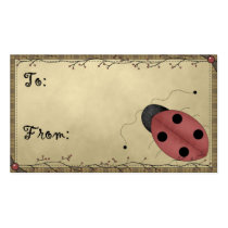 Ladybug Holiday Gift Tags business cards by mrssocolov2 Ladybug Holiday Gift Tags business cards