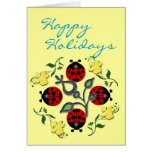 Ladybug Holiday Greeting Card