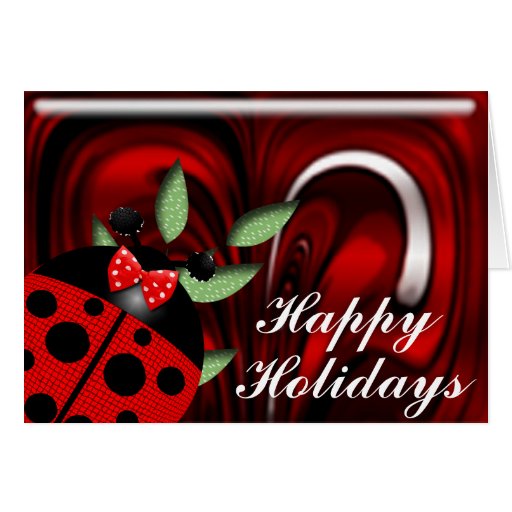 Ladybug Holidays Greeting Card