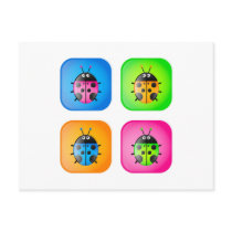 Ladybug Icons postcards