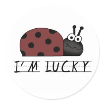 Ladybug I'm Lucky stickers