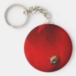 Ladybug in Red Rose Key Chain