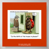 Ladybug Issues Cartoon On Quality Funny Poster
