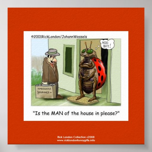 Ladybug Issues Cartoon On Quality Funny Poster Print