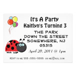 Ladybug It's A Party Custom Announcement