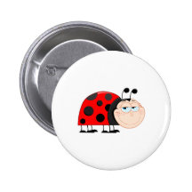 Ladybug Ladybugs Bug Bugs Funny Insect Cute Smile Buttons