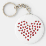 Ladybug Love Heart Key Chains