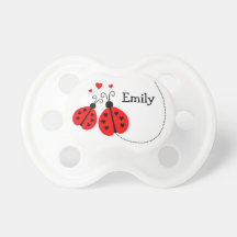 Ladybug Love Personalized Baby Pacifier