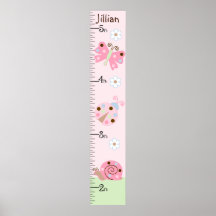 Ladybug Lullaby/Butterfly Growth Chart Posters