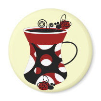 Ladybug Mug Magnet