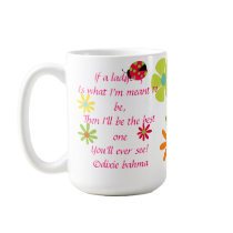 Ladybug mug with poem by dixie bahma (personalized