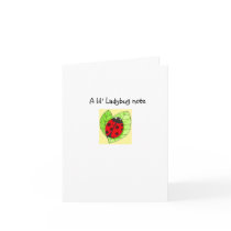 Ladybug note card