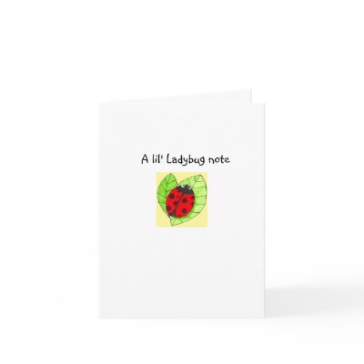 Ladybug note card by ChinaGirlLove