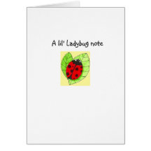 Ladybug note card