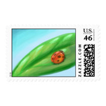 Ladybug on a Leaf Postage