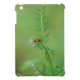 Ladybug on Green Cover For The iPad Mini
