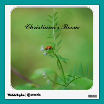 Ladybug on Green wall decals