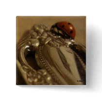 Ladybug on spoon pin