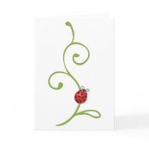 Ladybug on Vine Card