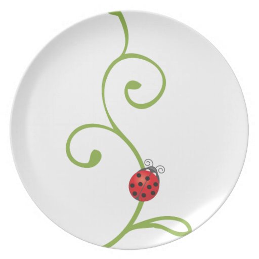 Ladybug on Vine Plate
