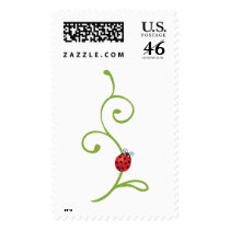 Ladybug on Vine Stamp