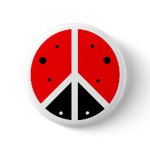 Ladybug Peace Button by MidnightAkita Ladybug Peace Button