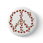 Ladybug Peace Button