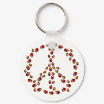Ladybug Peace Keychain by ladybugland Ladybug Peace Keychain