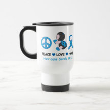 Ladybug Peace Love Hope Hurricane Sandy Coffee Mugs